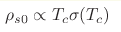 \rho_{s0}\propto
T_c\sigma(T_c)