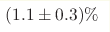 (1.1\pm0.3) \%