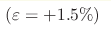 (\varepsilon= +1.5 \%)