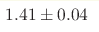 1.41\pm0.04