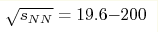 \sqrt{s_{NN}}=19.6{-}200 