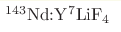 \mathrm{^{143}Nd {:} Y^7LiF_4}