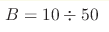 B=10\div50