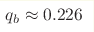 q_b \approx 0.226